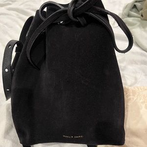 Mansur Gavriel suede bucket bag black